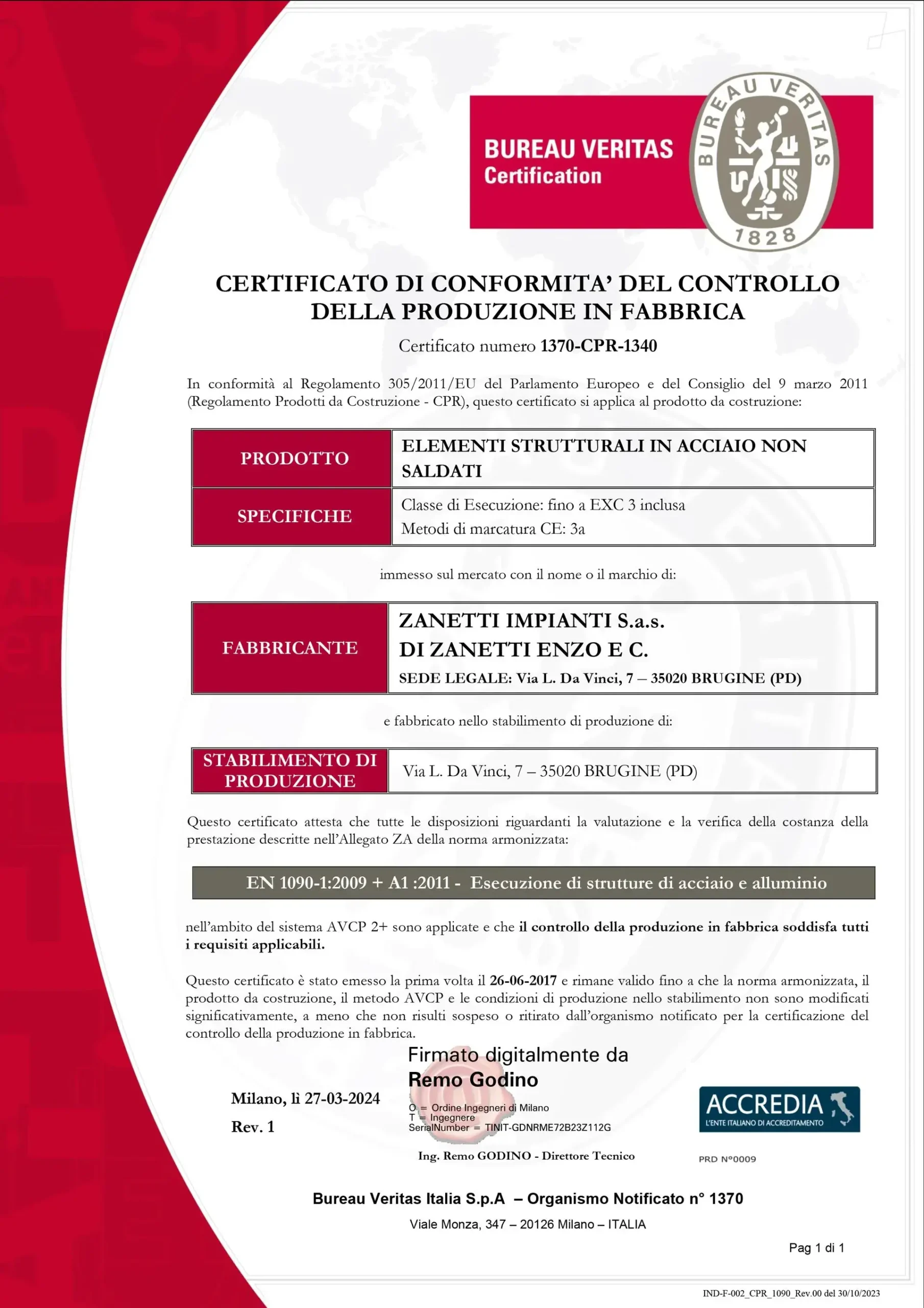 Certificazione EN 1090 per strutture in acciaio e alluminio